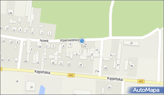 Bralin, Rzemieślnicza, 10a, mapa Bralin