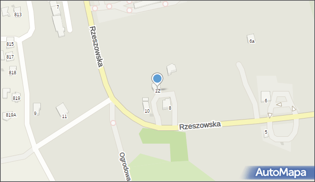 Brzozów, Rzeszowska, 12, mapa Brzozów