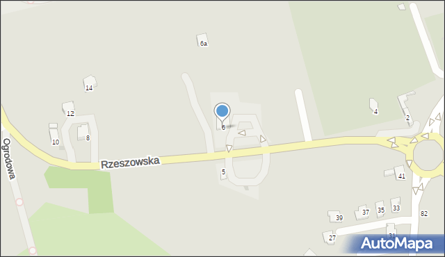 Brzozów, Rzeszowska, 6, mapa Brzozów