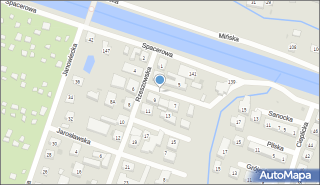 Bydgoszcz, Rzeszowska, 9a, mapa Bydgoszczy