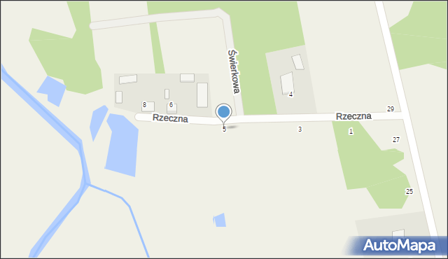 Cykarzew Północny, Rzeczna, 5, mapa Cykarzew Północny