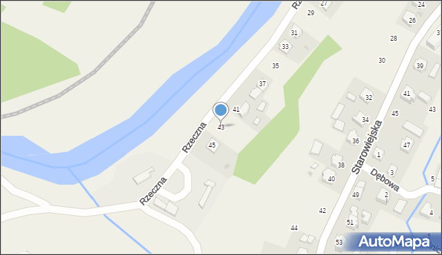 Czaszyn, Rzeczna, 43, mapa Czaszyn