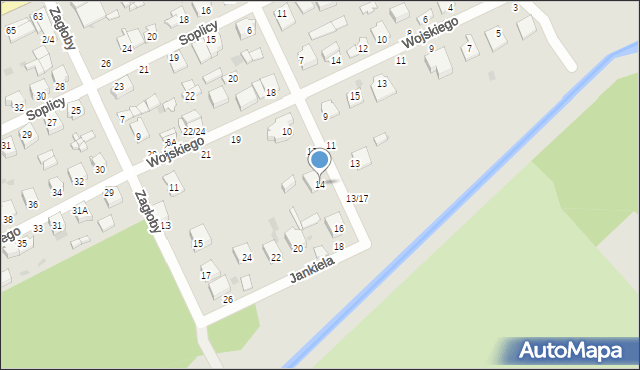 Częstochowa, Rzędziana, 14, mapa Częstochowy