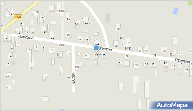 Częstochowa, Rzeczna, 23, mapa Częstochowy