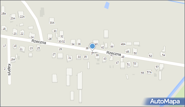 Częstochowa, Rzeczna, 37, mapa Częstochowy