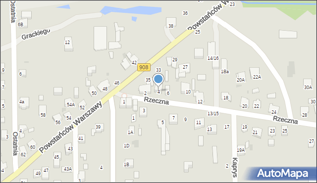 Częstochowa, Rzeczna, 4, mapa Częstochowy