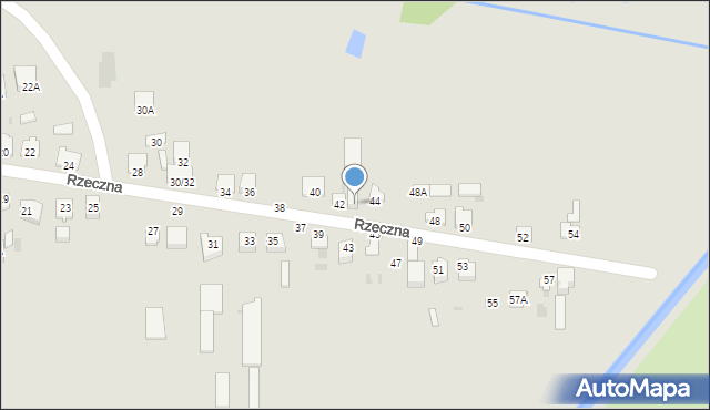 Częstochowa, Rzeczna, 42A, mapa Częstochowy