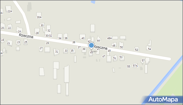 Częstochowa, Rzeczna, 43, mapa Częstochowy