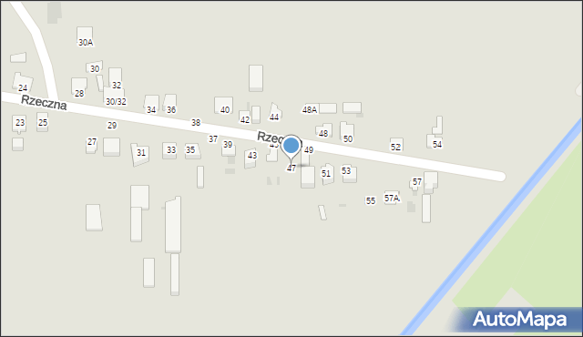 Częstochowa, Rzeczna, 47, mapa Częstochowy