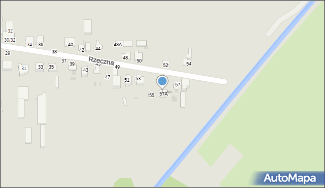 Częstochowa, Rzeczna, 57A, mapa Częstochowy