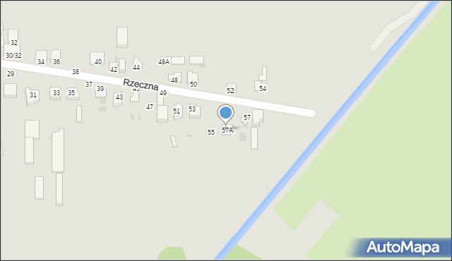 Częstochowa, Rzeczna, 57A, mapa Częstochowy