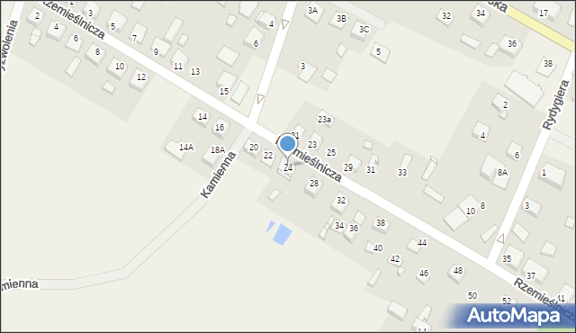 Dąbrowa Chełmińska, Rzemieślnicza, 24, mapa Dąbrowa Chełmińska