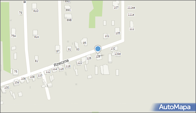 Dąbrowa Górnicza, Rzeczna, 128, mapa Dąbrowa Górnicza