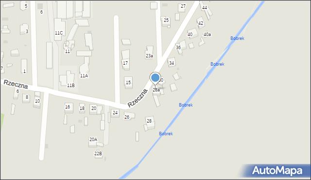 Dąbrowa Górnicza, Rzeczna, 28a, mapa Dąbrowa Górnicza