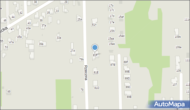 Dąbrowa Górnicza, Rzeczna, 81F, mapa Dąbrowa Górnicza