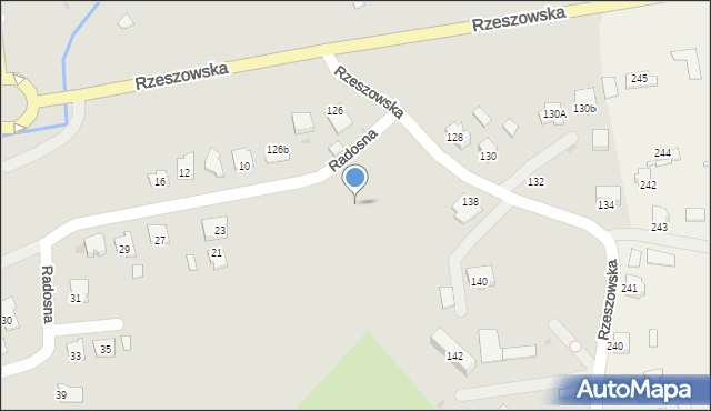 Dębica, Rzeszowska, 126b, mapa Dębicy