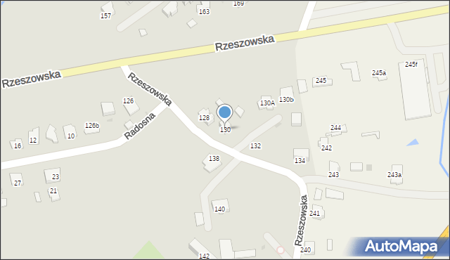 Dębica, Rzeszowska, 130, mapa Dębicy