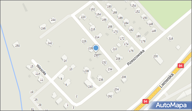 Dębica, Rzeszowska, 230, mapa Dębicy