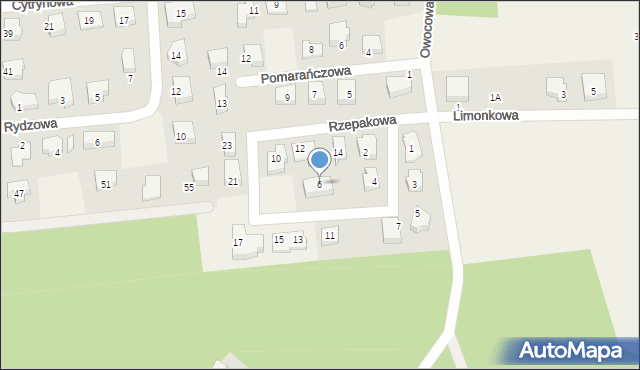 Dębogórze, Rzepakowa, 6, mapa Dębogórze