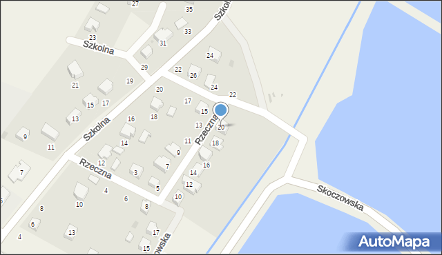 Dębowiec, Rzeczna, 20, mapa Dębowiec