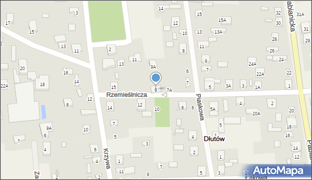 Dłutów, Rzemieślnicza, 9, mapa Dłutów