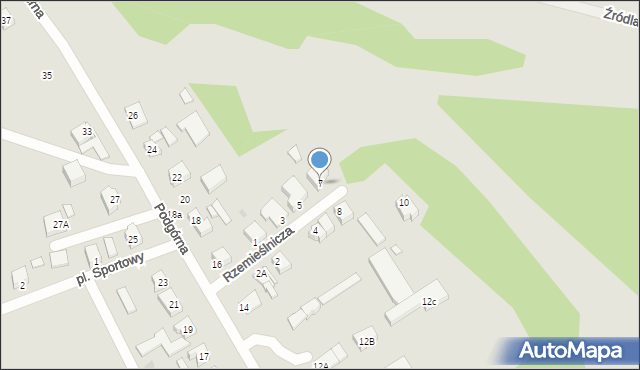 Drezdenko, Rzemieślnicza, 7, mapa Drezdenko