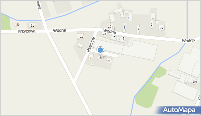 Dziekaństwo, Rzeczna, 3a, mapa Dziekaństwo