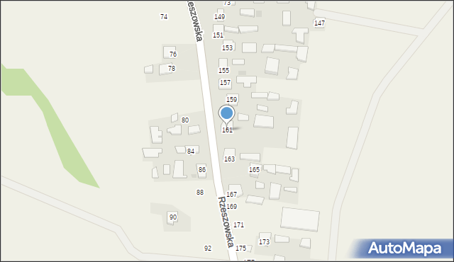 Dzikowiec, Rzeszowska, 161, mapa Dzikowiec