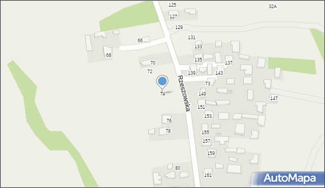 Dzikowiec, Rzeszowska, 74, mapa Dzikowiec