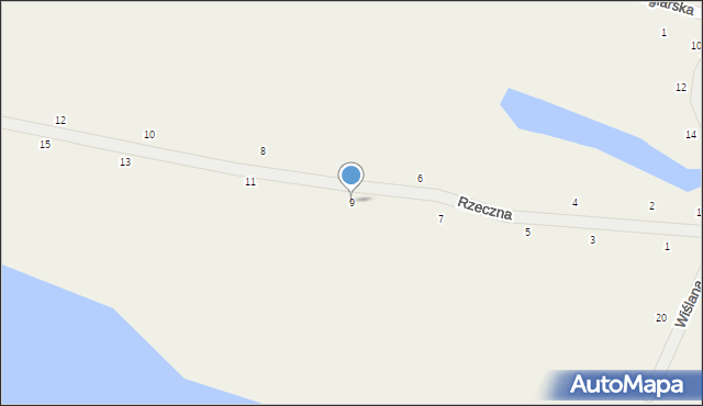 Dzikowo, Rzeczna, 9, mapa Dzikowo