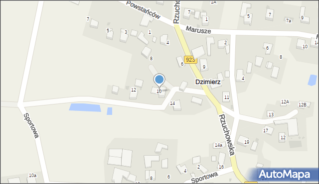 Dzimierz, Rzuchowska, 10, mapa Dzimierz