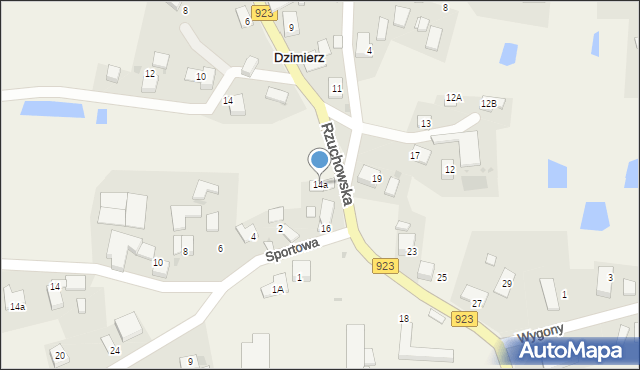 Dzimierz, Rzuchowska, 14a, mapa Dzimierz