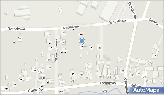 Gliwice, Rzepakowa, 17, mapa Gliwic