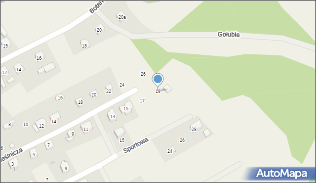 Gołubie, Rzemieślnicza, 19, mapa Gołubie