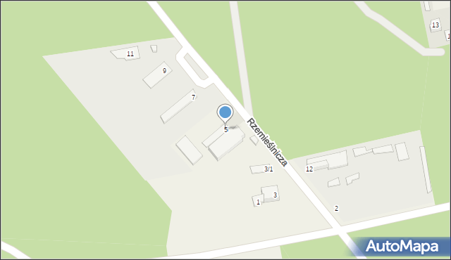 Gródek, Rzemieślnicza, 5, mapa Gródek