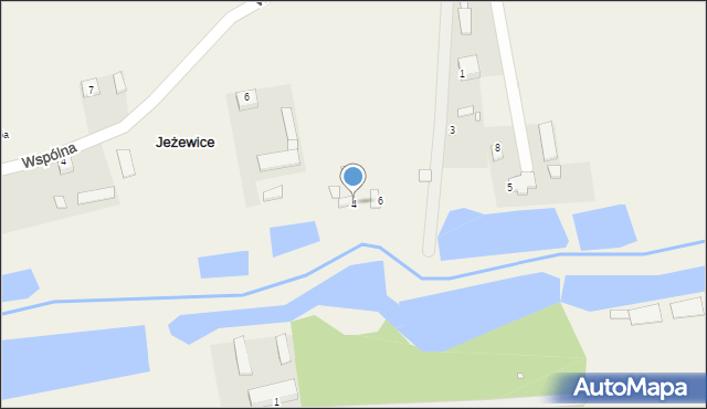 Jeżewice, Rzeczna, 4, mapa Jeżewice