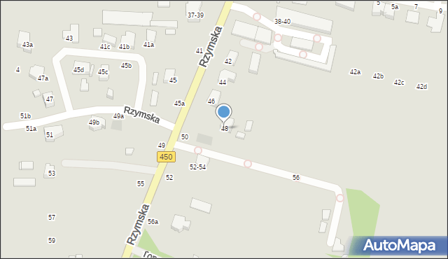 Kalisz, Rzymska, 48, mapa Kalisza