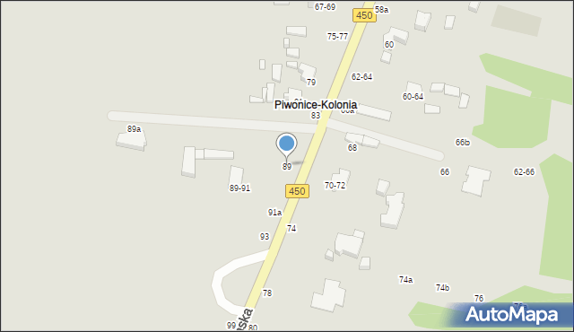 Kalisz, Rzymska, 89, mapa Kalisza