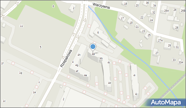 Katowice, Rzepakowa, 4a, mapa Katowic