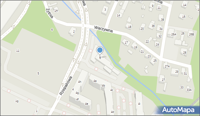 Katowice, Rzepakowa, 6, mapa Katowic