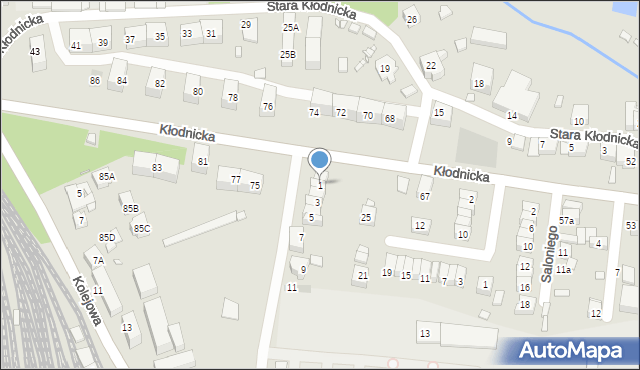 Katowice, Rzeszótki Aleksandra, 1, mapa Katowic