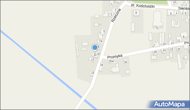 Kazimierz, Rzeczna, 11, mapa Kazimierz