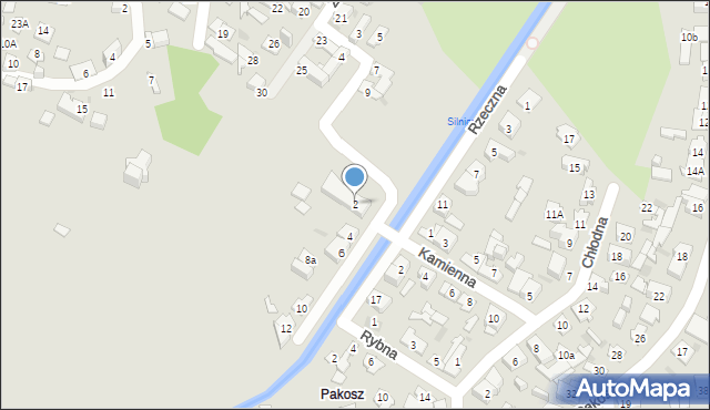 Kielce, Rzeczna, 2, mapa Kielc