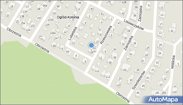 Kielce, Rzeszowska, 14, mapa Kielc