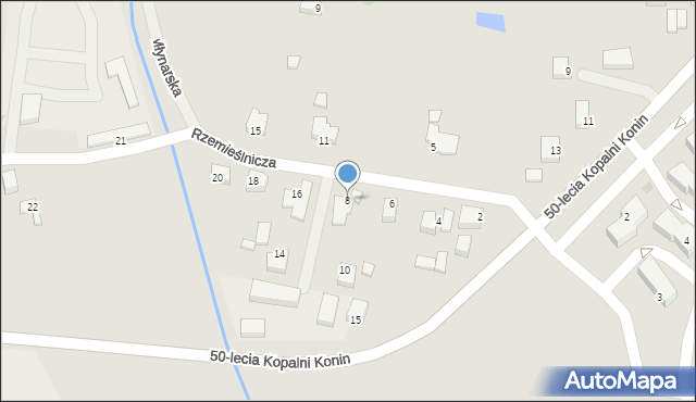 Kleczew, Rzemieślnicza, 8, mapa Kleczew