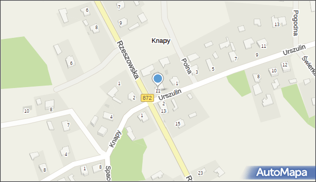 Knapy, Rzeszowska, 11, mapa Knapy