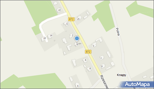Knapy, Rzeszowska, 4, mapa Knapy