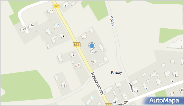 Knapy, Rzeszowska, 7, mapa Knapy