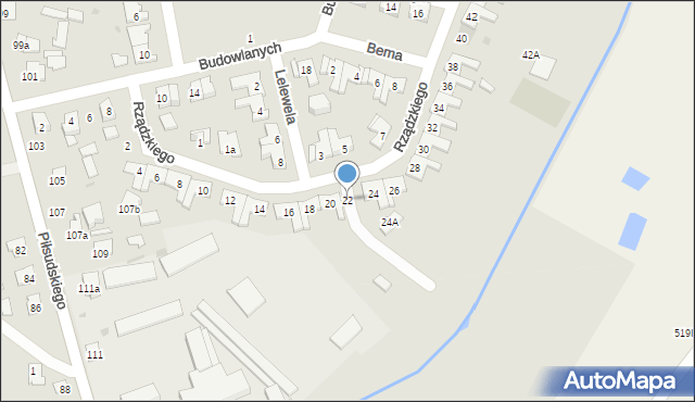 Kolbuszowa, Rządzkiego Józefa, 22, mapa Kolbuszowa