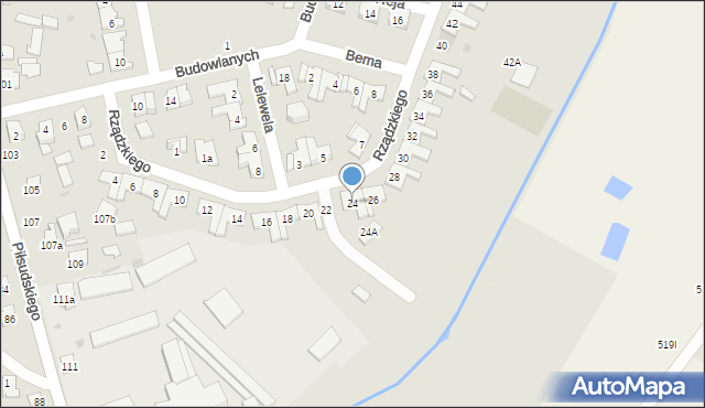 Kolbuszowa, Rządzkiego Józefa, 24, mapa Kolbuszowa